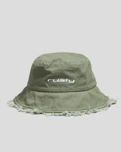 Headwear*Rusty Girls' Glimmer Bucket Hat Army Green