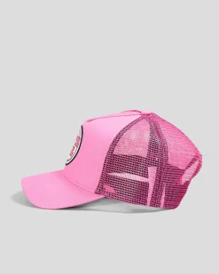 Headwear*Santa Cruz Girls' Glint Dot Fill Trucker Cap Pink