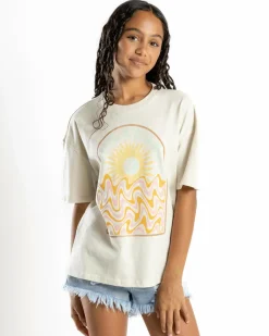 Tops*Billabong Girls' Groovy Nature T-Shirt Salt Crystal