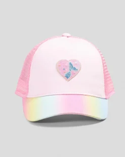 Headwear*Mooloola Girls' Heart Cap Pink