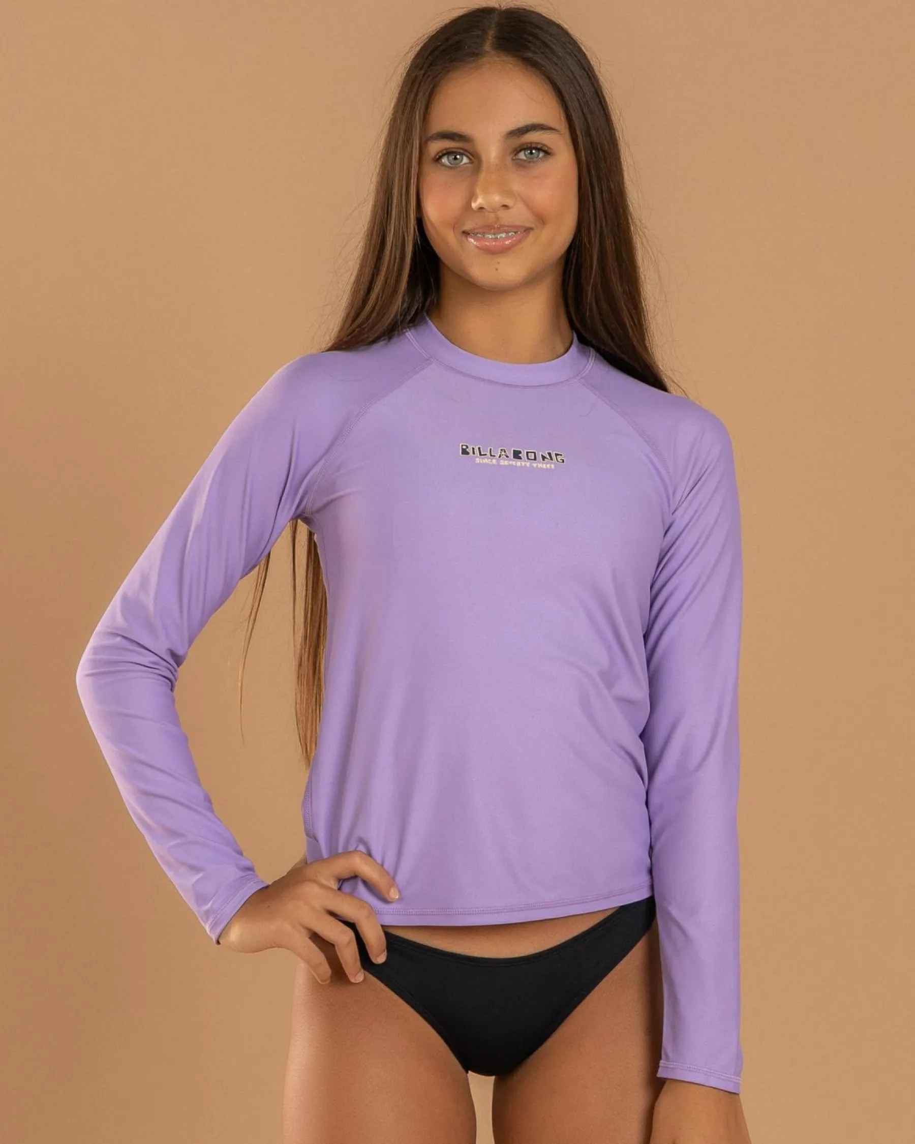 Sale Girls' Heat Wave Long Sleeve Rash Vest Kids Rash Vests