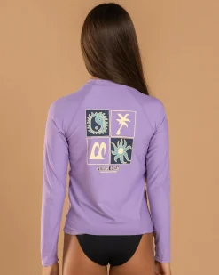Sale Girls' Heat Wave Long Sleeve Rash Vest Kids Rash Vests