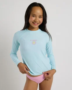 Hot Girls' Heat Wave Long Sleeve Rash Vest Kids Rash Vests
