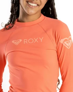Rash Vests*Roxy Girls' Heater Long Sleeve Rash Vest Dubarry