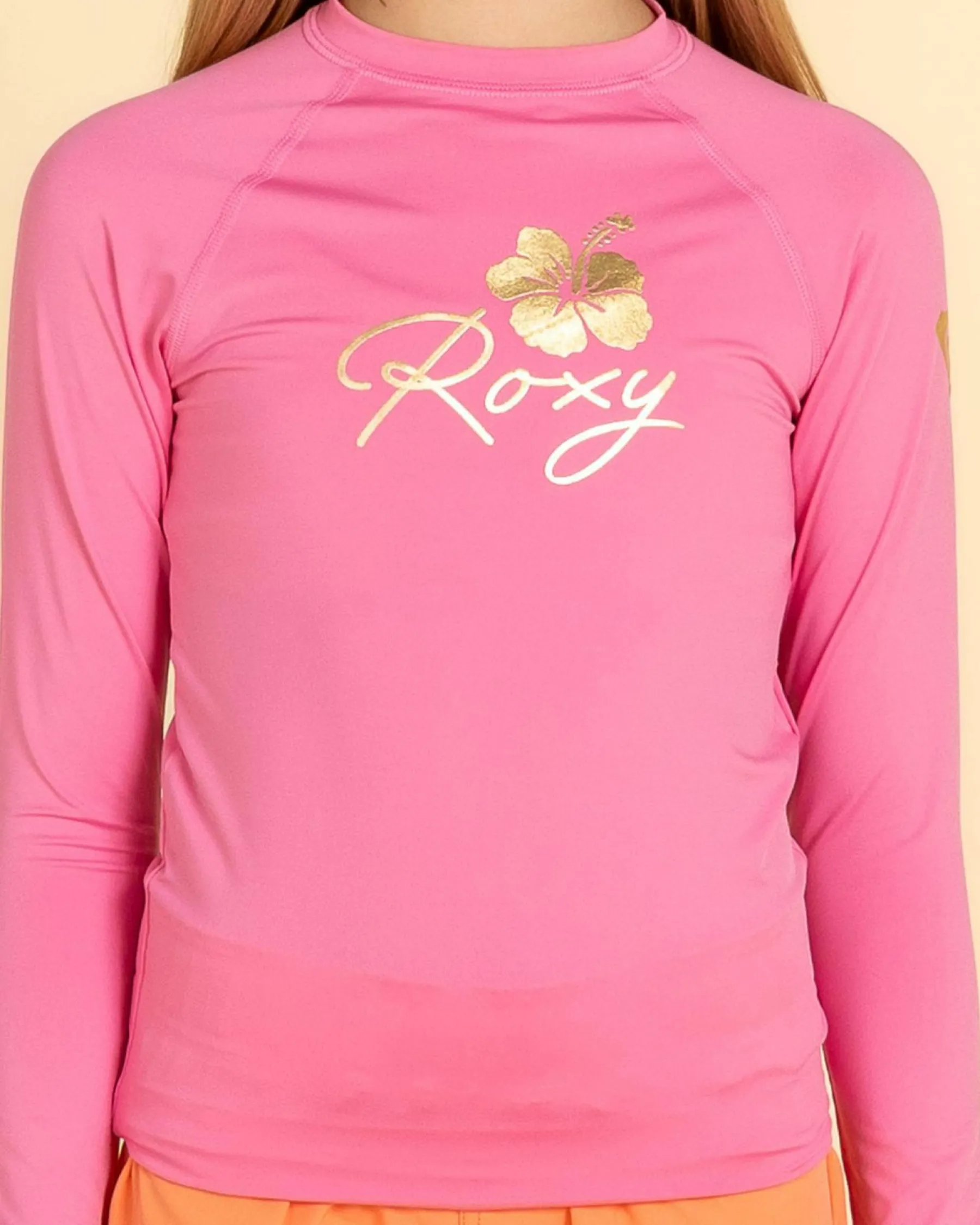 Sale Girls' Hibiscus Long Sleeve Rash Vest Kids Rash Vests