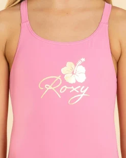 Discount Girls' Hibiscus One Piece Swimsuit Kids Surf|One Pieces