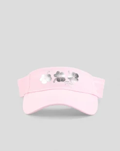 Sale Girls' Hibiscus Splash Visor Kids Headwear