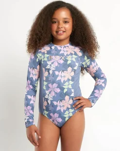 Surf|Wetsuits & Surfsuits*Roxy Girls' Hidden Garden Long Sleeve Surfsuit Wild Wind Sunny Floral Rg