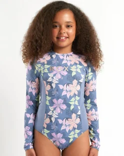 Surf|Wetsuits & Surfsuits*Roxy Girls' Hidden Garden Long Sleeve Surfsuit Wild Wind Sunny Floral Rg