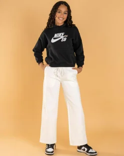 Outerwear*Nike Girls' Icon Fleece Hoodie SB Black/white