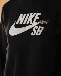 Outerwear*Nike Girls' Icon Fleece Hoodie SB Black/white
