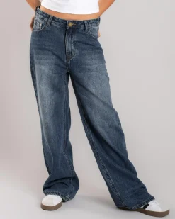 Jeans|Denim*DESU Girls' Icon Straight Leg Jeans Blasted Dark Blue