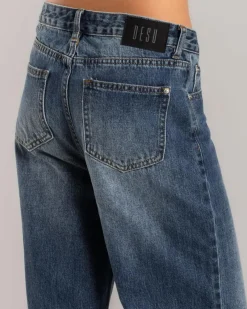 Jeans|Denim*DESU Girls' Icon Straight Leg Jeans Blasted Dark Blue