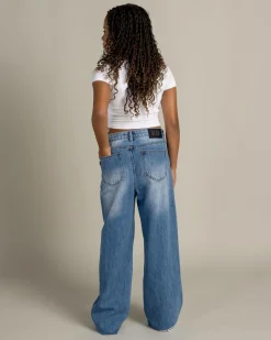 Jeans|Denim*DESU Girls' Icon Straight Leg Jeans Blasted Mid Blue