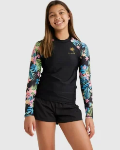 Hot Girls' In Da Jungle Long Sleeve Rash Vest Kids Rash Vests
