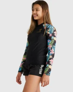 Hot Girls' In Da Jungle Long Sleeve Rash Vest Kids Rash Vests