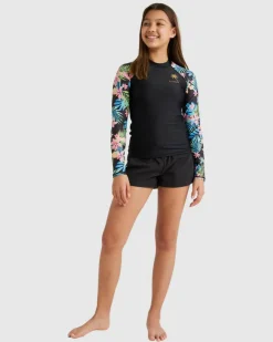 Hot Girls' In Da Jungle Long Sleeve Rash Vest Kids Rash Vests