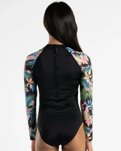 Surf|Wetsuits & Surfsuits*Billabong Girls' In Da Jungle Long Sleeve Surfsuit Black