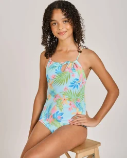 New Girls' In Da Jungle One Piece Swimsuit Kids Surf|One Pieces