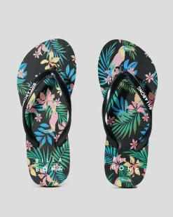 New Girls' In Da Jungle Thongs Kids Flip Flops