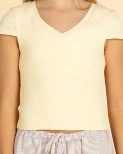 New Girls' Indie Basic V Neck Top Kids Tops