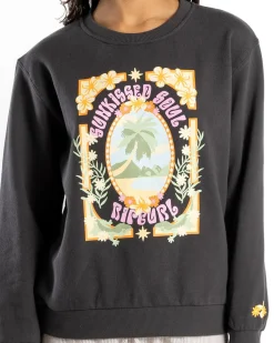 Outerwear*Rip Curl Girls' Island Bliss Art Sweatshirt Washed Black