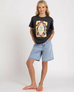 Tops*Rip Curl Girls' Island Bliss Art T-Shirt Washed Black