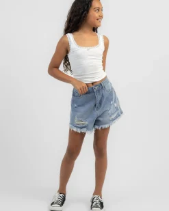 Tops*Mooloola Girls' Ivy Lace Tank Top White