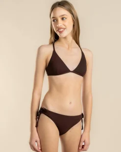 Bikinis*Topanga Girls' Jen Triangle Bikini Set Espresso