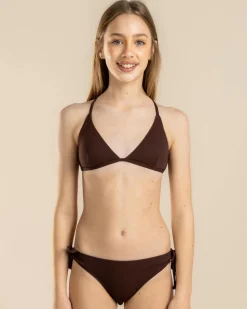 Bikinis*Topanga Girls' Jen Triangle Bikini Set Espresso