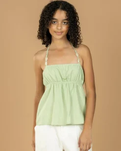 Tops*Mooloola Girls' Juli Hawaii Halter Top Avocado
