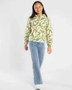 Hot Girl's Just In Time Pullover Fleece Kids Outerwear
