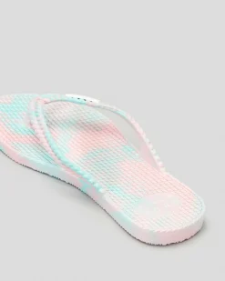 Flip Flops*Billabong Girls' Kicks Marble Thongs Mint Chip