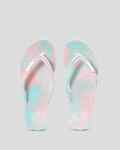 Flip Flops*Billabong Girls' Kicks Marble Thongs Mint Chip