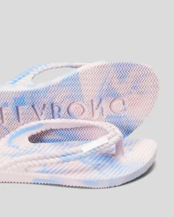 Flip Flops*Billabong Girls' Kicks Marble Thongs Blue