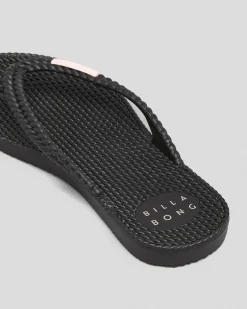 Flip Flops*Billabong Girls' Kicks Thongs Black