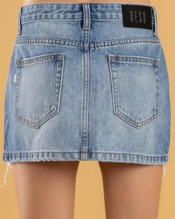 Denim|Bottoms*DESU Girls' Kirra Skirt Blasted Mid Blue