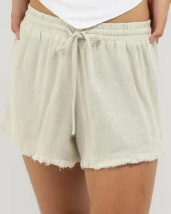 Bottoms*Ava And Ever Girls' Lana Dallis Shorts Natural Salt & Pepper