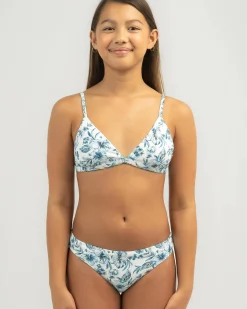 Bikinis*Topanga Girls' Lani Triangle Bikini Set White/blue