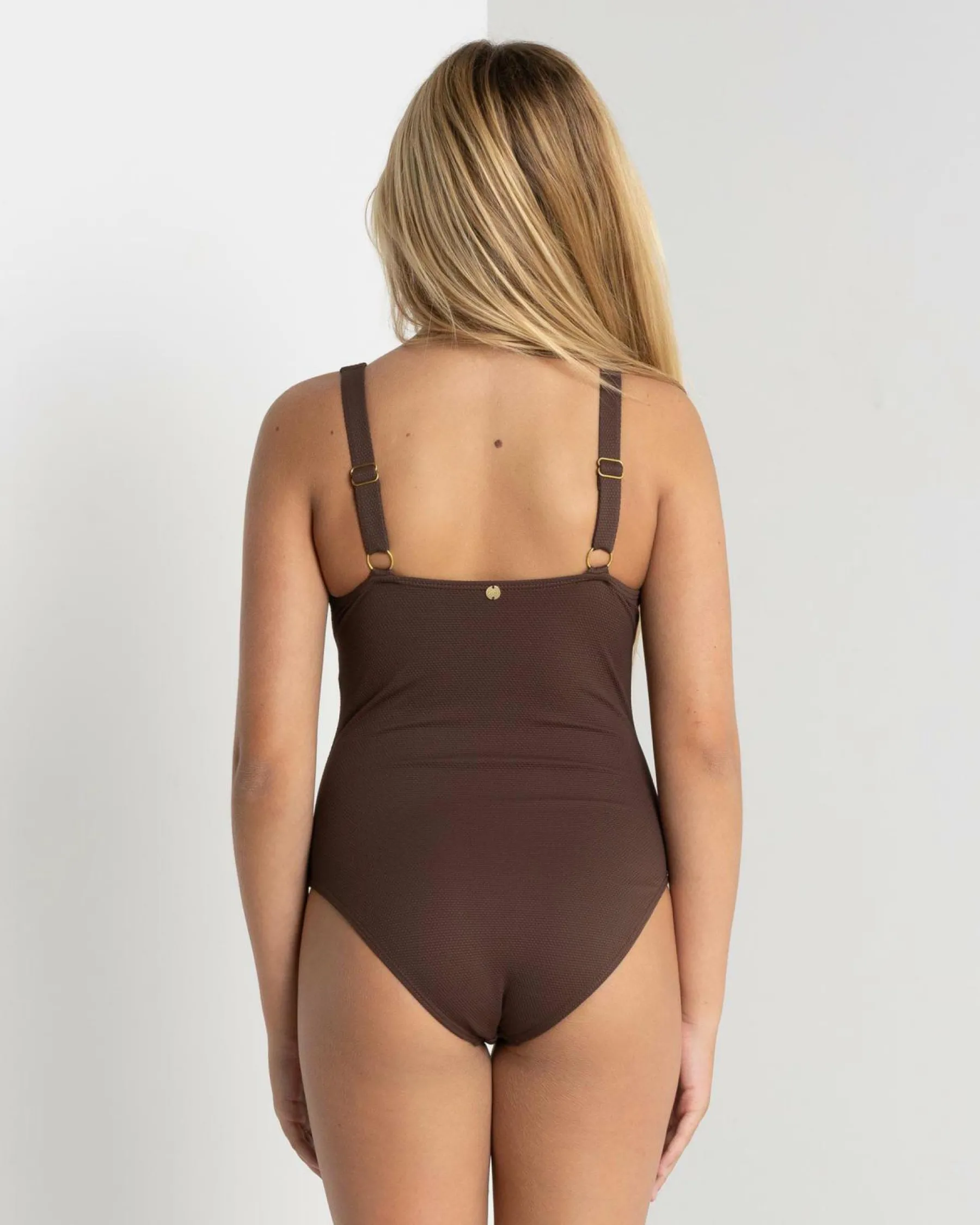 Surf|One Pieces*Kaiami Girls' Leisa One Piece Swimsuit Dark Choc