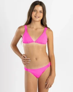 Bikinis*Kaiami Girls' Lela Triangle Bikini Set Pink Punch