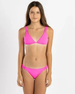 Bikinis*Kaiami Girls' Lela Triangle Bikini Set Pink Punch
