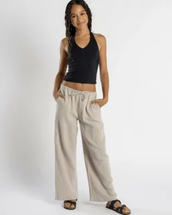 Bottoms*Mooloola Girls' Lennox Beach Pants Stone