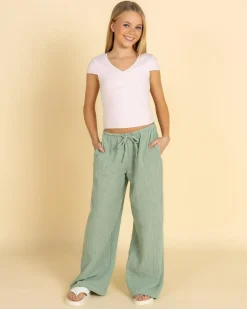 Bottoms*Mooloola Girls' Lennox Beach Pants Sage
