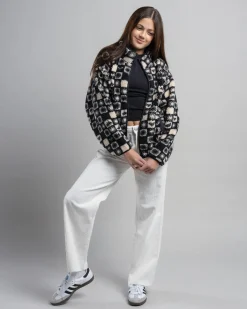 Outerwear*Roxy Girls' Like Electricity Jacket Phantom Sunsquare