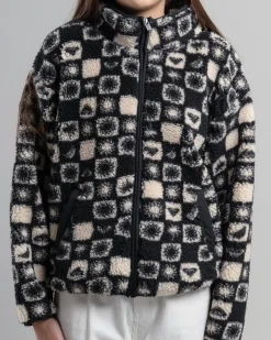 Outerwear*Roxy Girls' Like Electricity Jacket Phantom Sunsquare