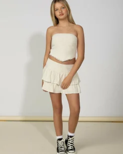 Bottoms*Mooloola Girls' Lila Dallis Skirt Natural Salt & Pepper