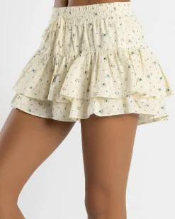 Bottoms*Ava And Ever Girls' Lily Skort Blue Floral