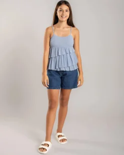 Tops*Mooloola Girls' Lindsey Top Pastel Blue