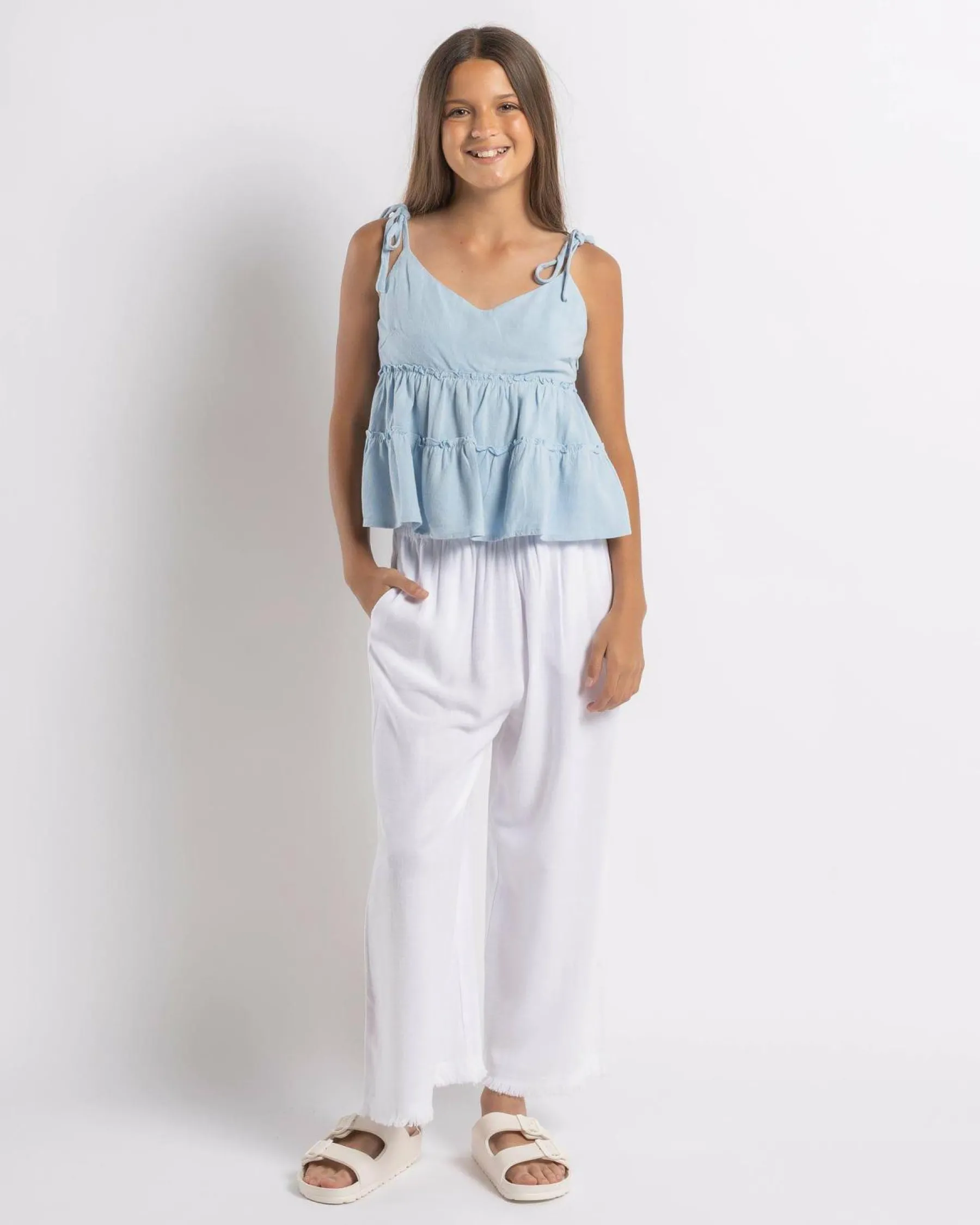 Tops*Mooloola Girls' Lini Dallis Top Powder Blue